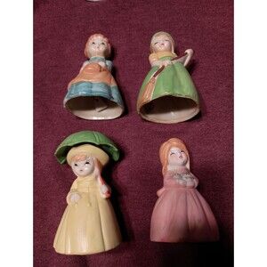 Spencer gifts incorporated bell figurine 1982 . Lot Of 4- 4” Bells